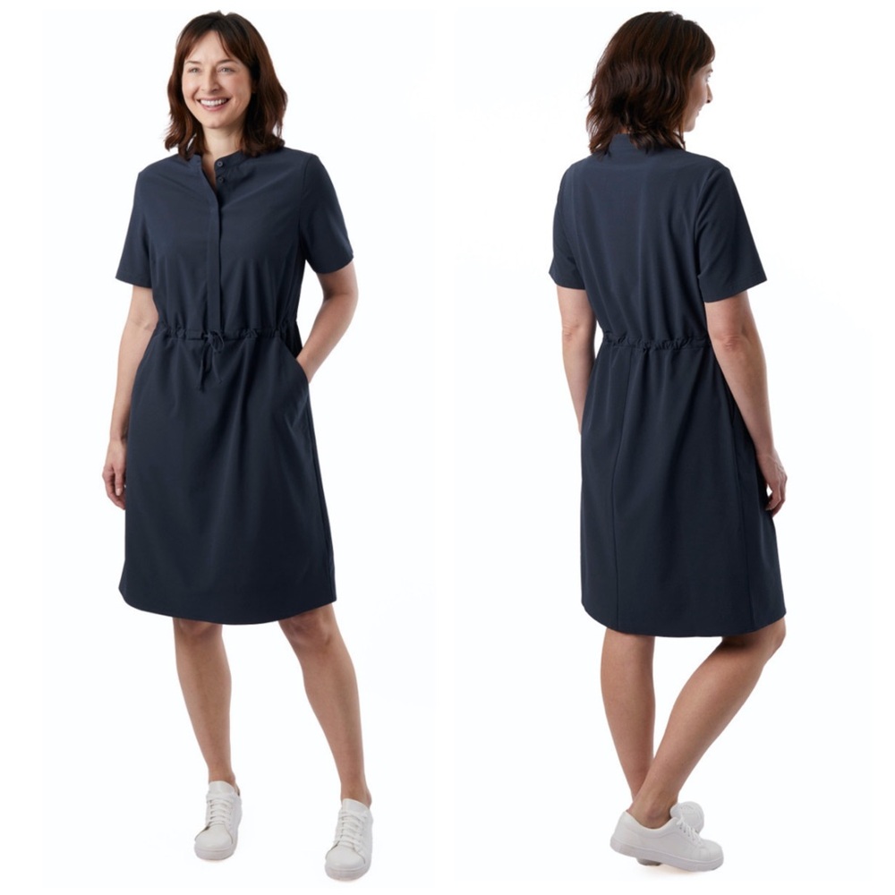 Rohan Azul Dress Lightweight Short Sleeve Seersucker UPF40+ Size 16